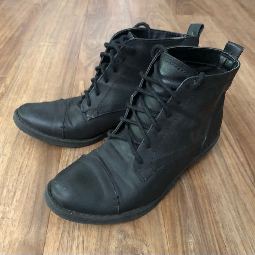Sam & Libby Faux Leather Lace-Up Ankle Boots